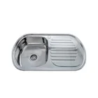 European Style Wash Sinks Round With Drain Board JSB-8049