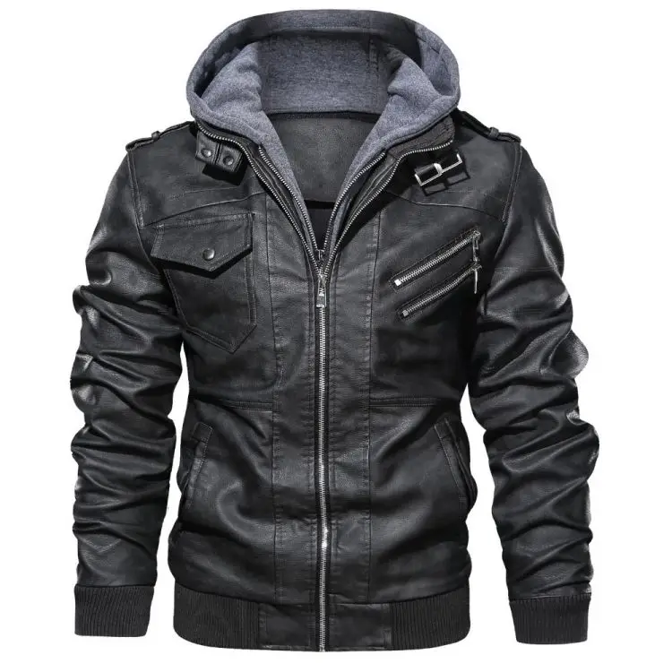2021 Wholesale fashion winter men racer motorcycle pu leather hooded black brown jackets coat
2021 Wholesale fashion winter men racer motorcycle pu leather hooded black brown jackets coat