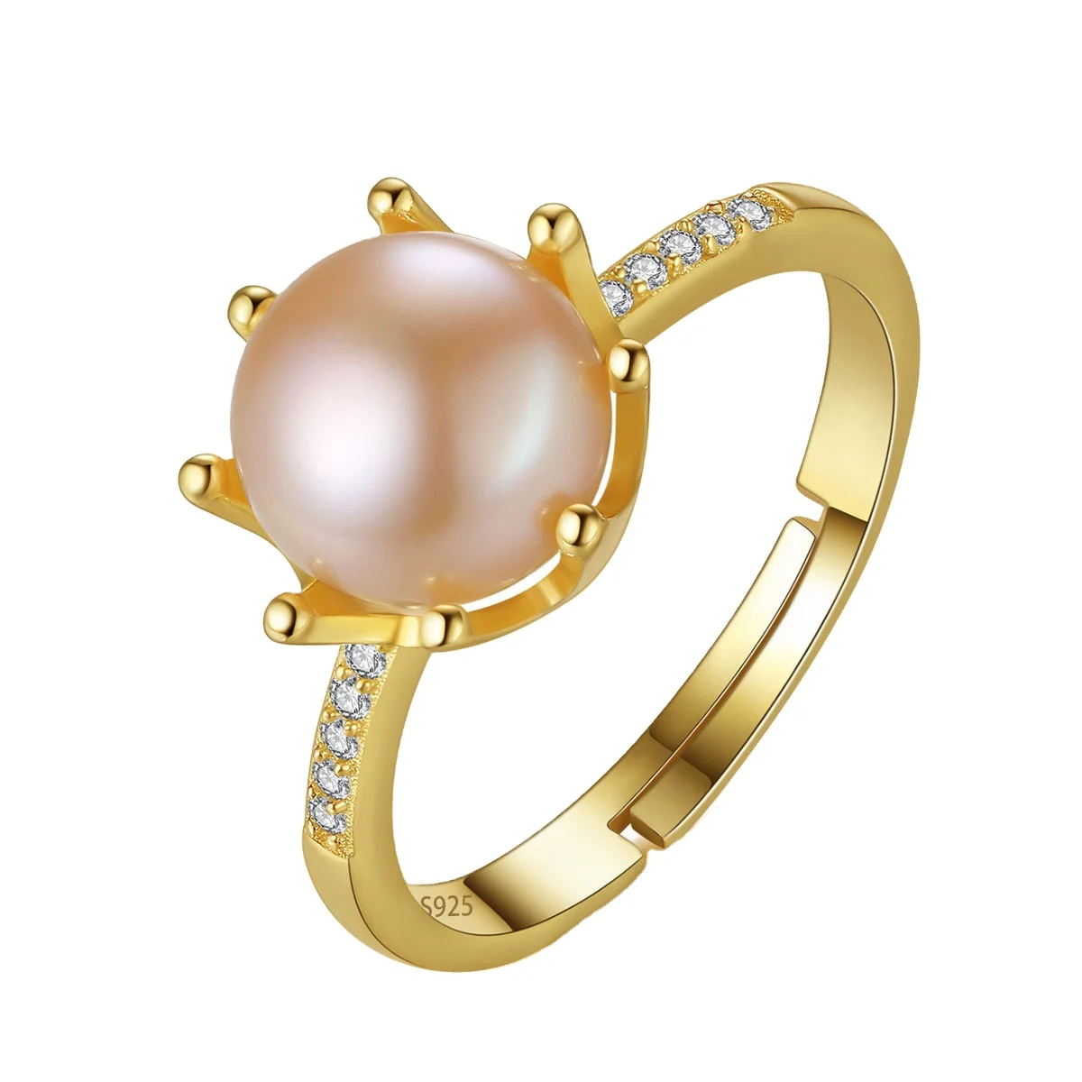 Daidan Pearl Ring Silver Gold Ring 18K Women Fashion Cubic Zirconia Cz Pearl Adjustable Wedding Rings
Daidan Pearl Ring Silver Gold Ring 18K Women Fashion Cubic Zirconia Cz Pearl Adjustable Wedding Rings