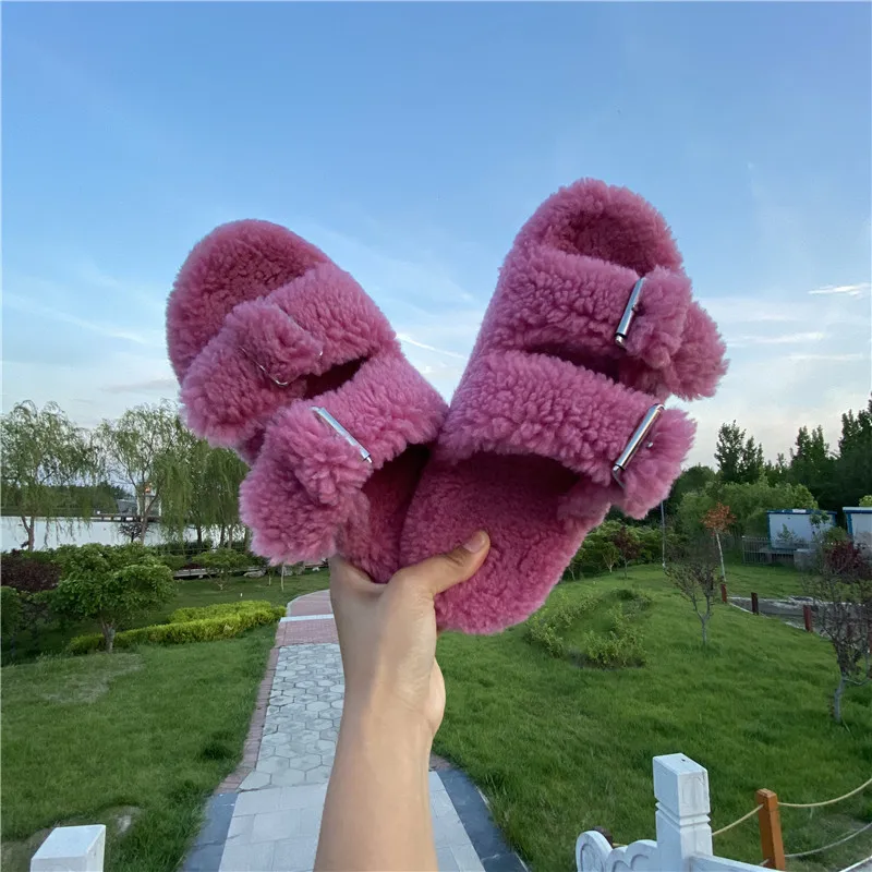 2021 wool slippers leather slippers wholesale open toe leather slippers, Customer's request
2021 wool slippers leather slippers wholesale open toe leather slippers, Customer's request