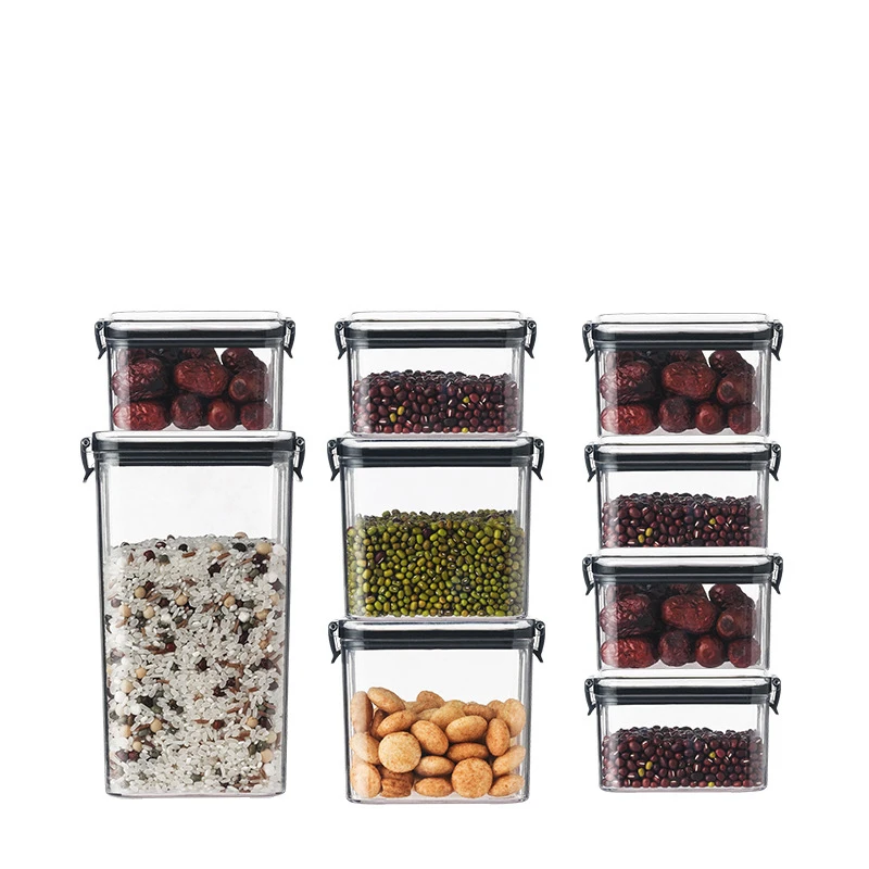 High Quality Plastic Storage Jar For Food Storage Square Container Jar With Lock Lid
High Quality Plastic Storage Jar For Food Storage Square Container Jar With Lock Lid