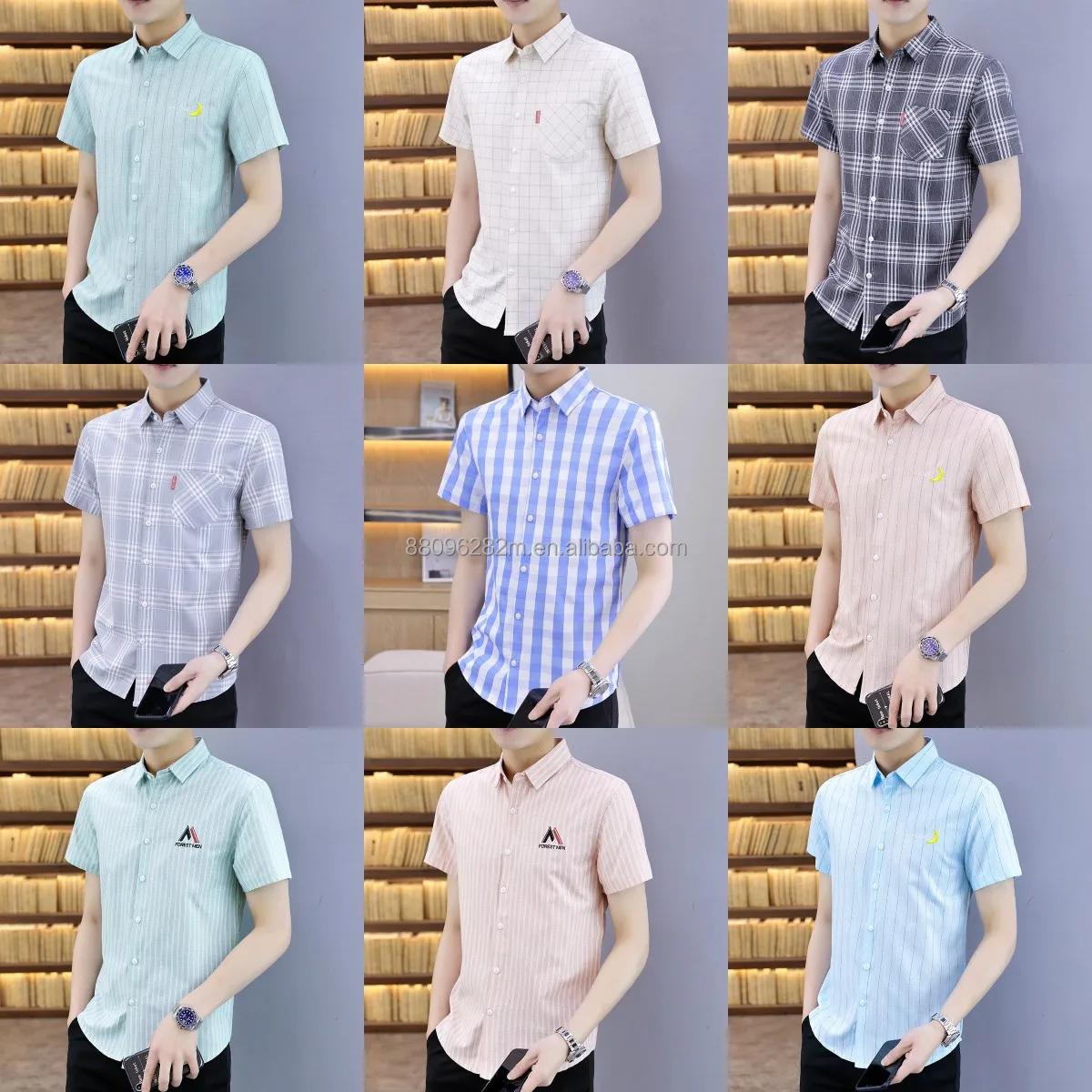 Men's shirts wholesale stretch plaid fashion men's shirts factory men's T shirts cotton short sleeves
Men's shirts wholesale stretch plaid fashion men's shirts factory men's T shirts cotton short sleeves
