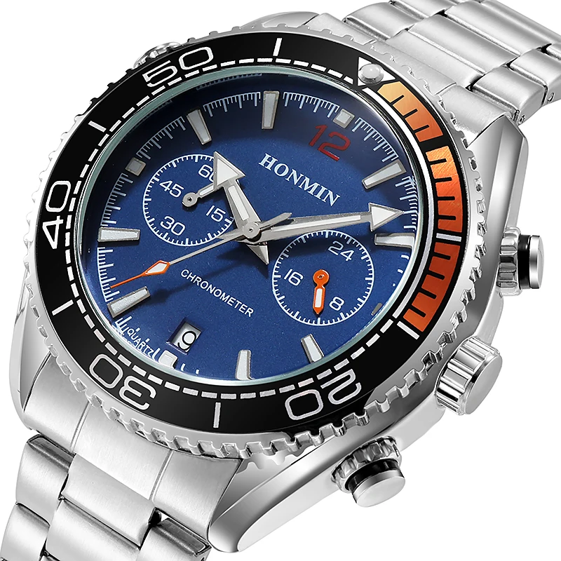 2021honmin new men's automatic quartz luxury business watch sports stainless steel men's watch, 4-color
2021honmin new men's automatic quartz luxury business watch sports stainless steel men's watch, 4-color