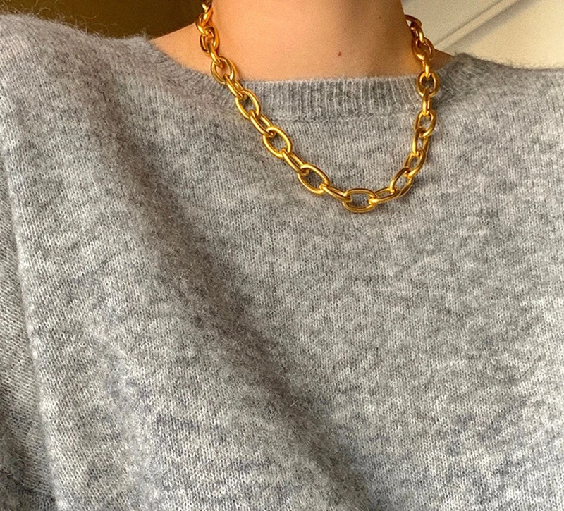 Fashion Hip Hop Alloy Chain Gold Plated Alloy Necklace Jewelry Geometric Ellipse Choker Adjustable Necklace Women
Fashion Hip Hop Alloy Chain Gold Plated Alloy Necklace Jewelry Geometric Ellipse Choker Adjustable Necklace Women