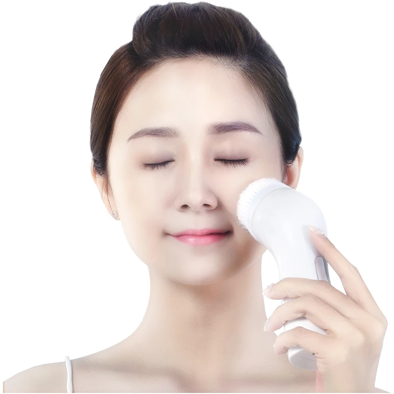 Hotsale double effect brush head white silicone facial cleansing brush with battery
Hotsale double effect brush head white silicone facial cleansing brush with battery