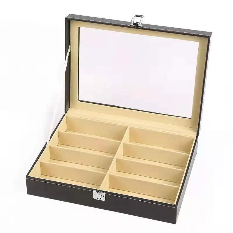 Custom Logo Black Optical Sunglasses Storage Box 8 Glasses Storage Display Box Sunglasses Case 2021
Custom Logo Black Optical Sunglasses Storage Box 8 Glasses Storage Display Box Sunglasses Case 2021