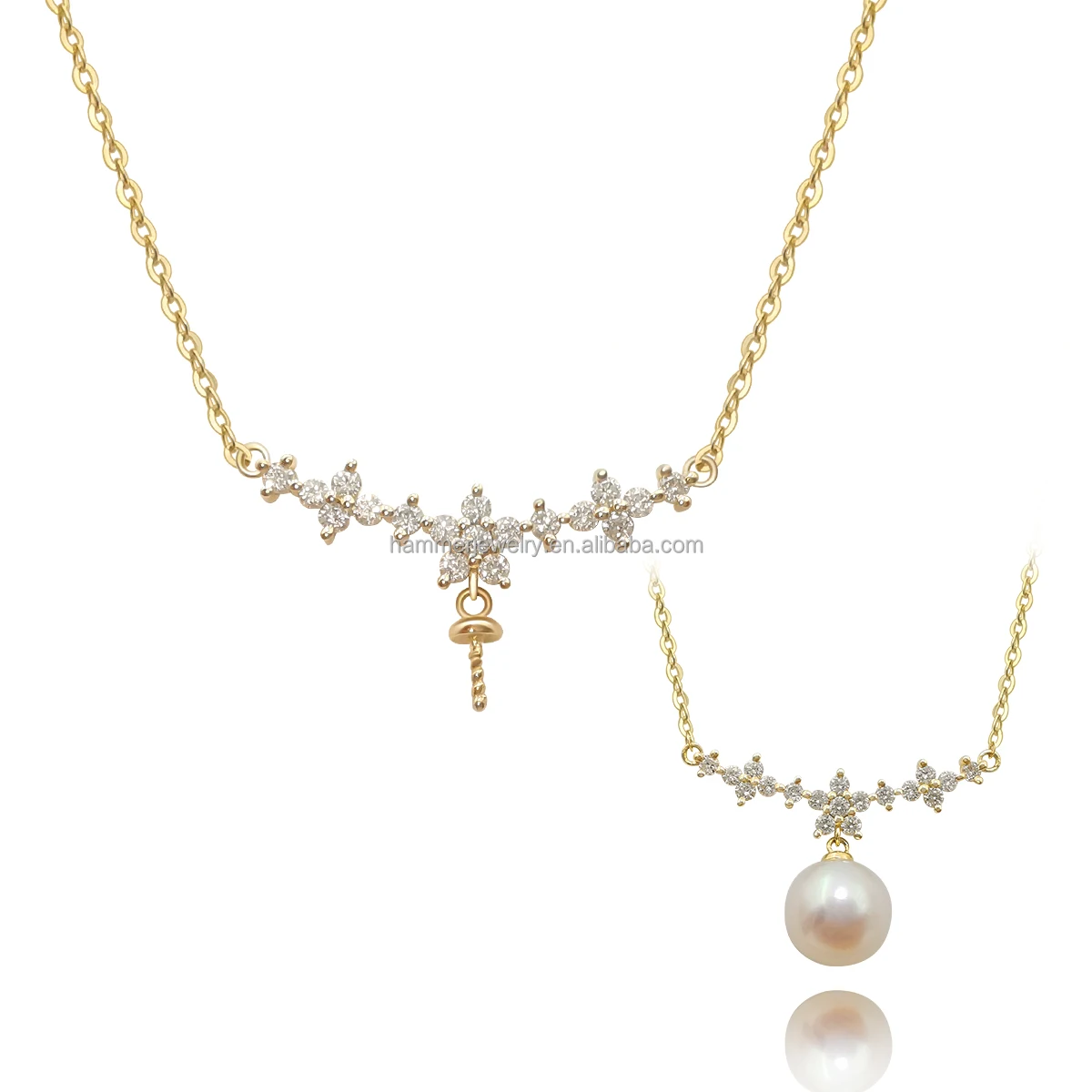 DIY Pearl AU585 Gold Accessory Jewelry 14K Real Gold Necklace With Natural Diamond Women's Jewelry
DIY Pearl AU585 Gold Accessory Jewelry 14K Real Gold Necklace With Natural Diamond Women's Jewelry