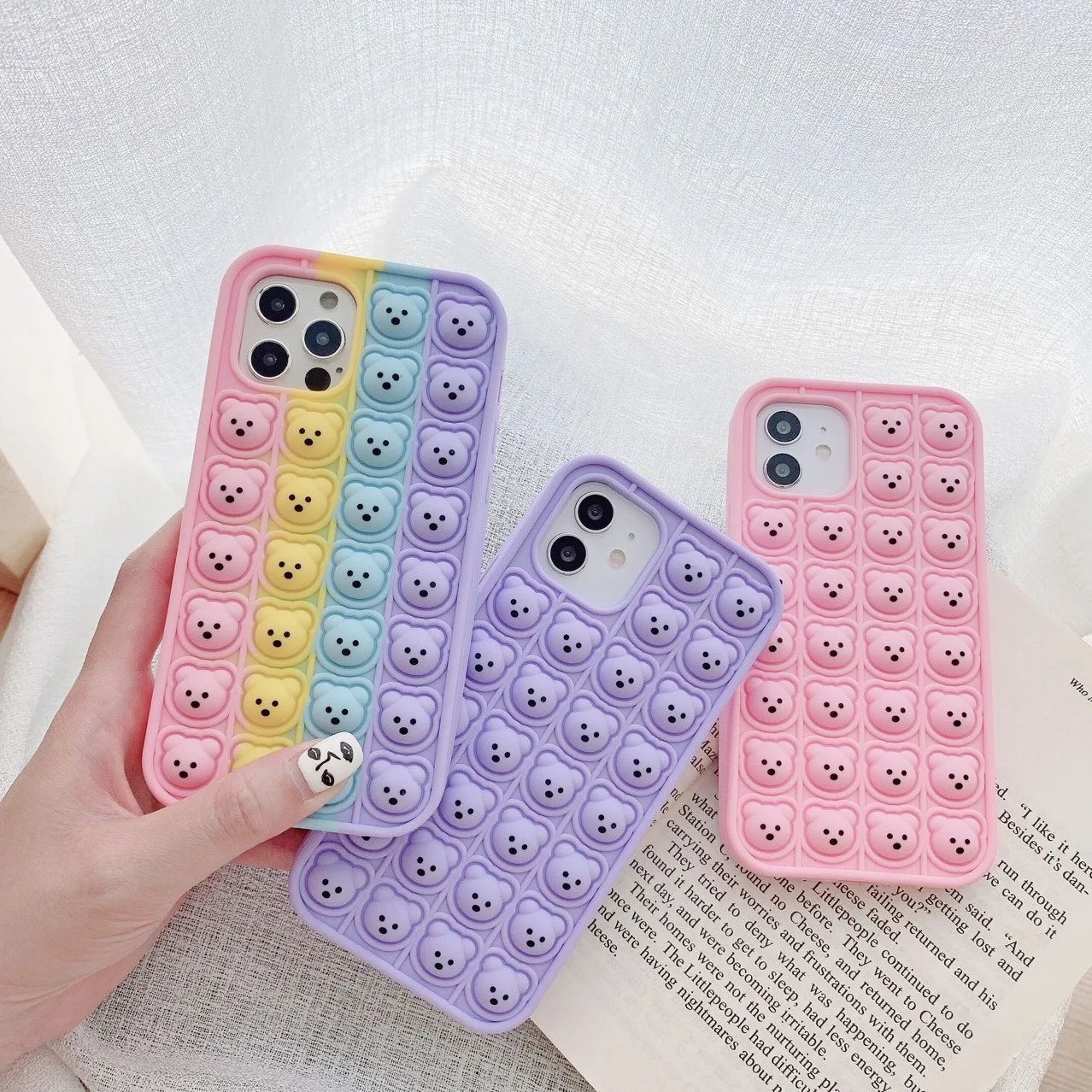 Bear Mobile Phone Case For Phone12 Silicone Soft Case Protective Cover 678 Protective Cover Xr, Picture shows
Bear Mobile Phone Case For Phone12 Silicone Soft Case Protective Cover 678 Protective Cover Xr, Picture shows