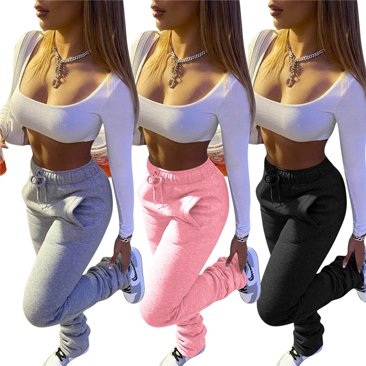 D95112 Bargain price winter 2021 women fashion casual leggings pants flare pant solid color thickened stacked sweat pants
D95112 Bargain price winter 2021 women fashion casual leggings pants flare pant solid color thickened stacked sweat pants