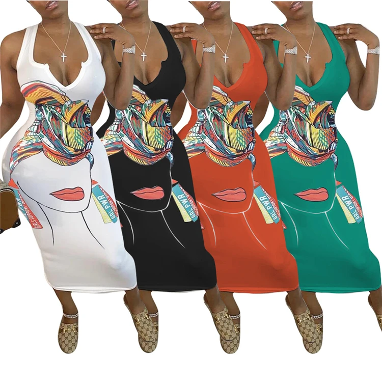 DUODUOCOLOR Fashion printed dresses sexy 2021 summer sleeveless midi v-neck tight plus size dresses woman D97735
DUODUOCOLOR Fashion printed dresses sexy 2021 summer sleeveless midi v-neck tight plus size dresses woman D97735