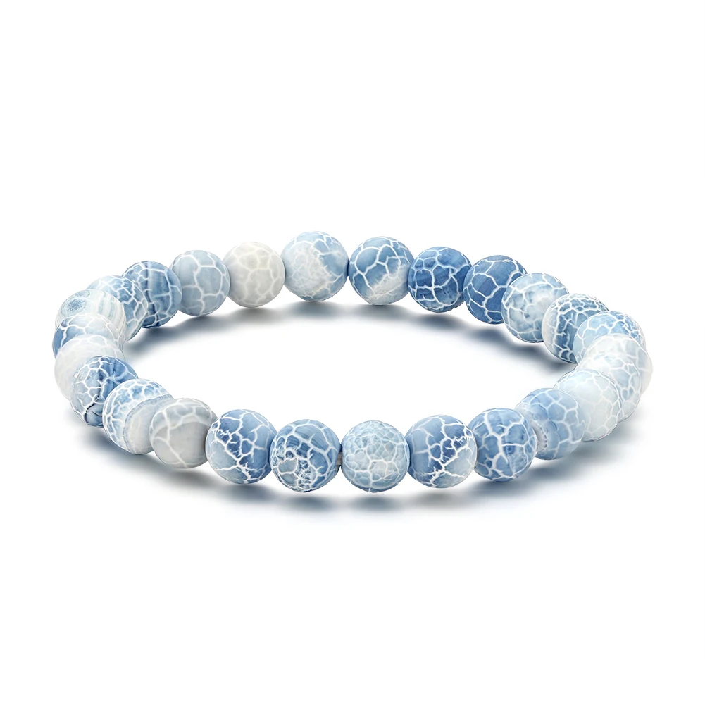 RINNTIN GMB29 8mm Blue Weathered Agate Stone Beads 7.5 Inch Stretch Bracelet Jewelry Wholesale
RINNTIN GMB29 8mm Blue Weathered Agate Stone Beads 7.5 Inch Stretch Bracelet Jewelry Wholesale