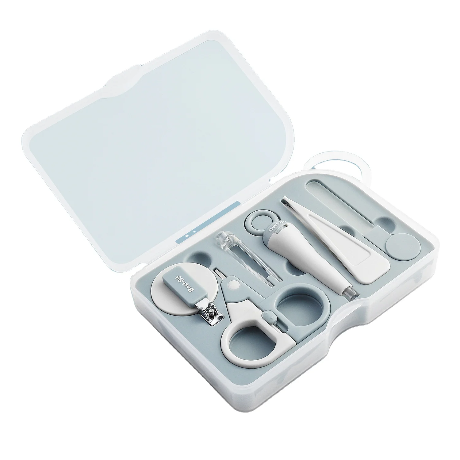 6 Pcs Baby Care Products Nail Set Newborn Infants Nail Trimmer Scissors Feeder Kids Nail Cutter Kit, Gray pink
6 Pcs Baby Care Products Nail Set Newborn Infants Nail Trimmer Scissors Feeder Kids Nail Cutter Kit, Gray pink