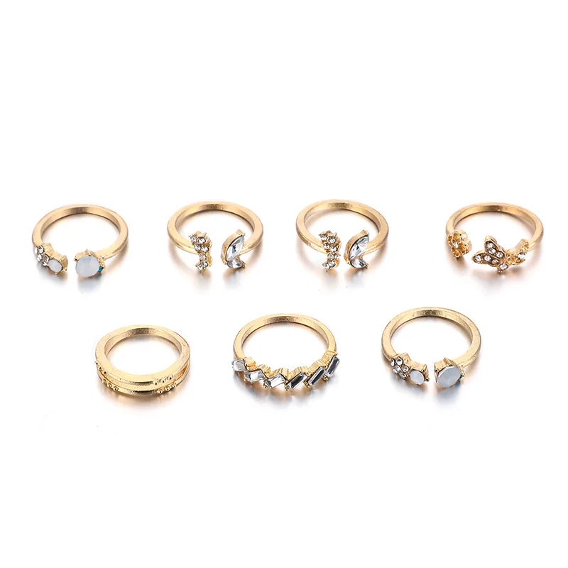 Hot Selling 7-piece Set Bohemian Open Knuckle Ring Diamond Butterfly Flower Joint Ring Set
Hot Selling 7-piece Set Bohemian Open Knuckle Ring Diamond Butterfly Flower Joint Ring Set