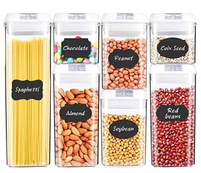 Hot Sale Home Clear BPA Free Air Tight Easy Open Lids Cereal Seal Pot Dry Food Storage Containers
Hot Sale Home Clear BPA Free Air Tight Easy Open Lids Cereal Seal Pot Dry Food Storage Containers