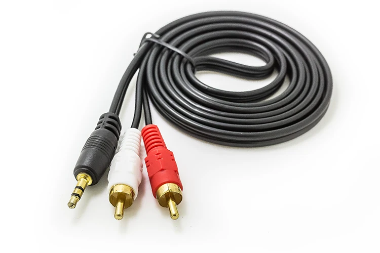 Factory Price 3.5mm Stereo to 2RCA Cable AV Cable 1.5M 3M 5M - ANKUX.COM