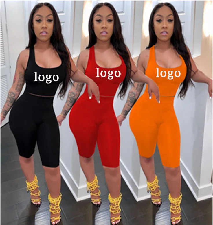 2021 custom logo solid color two piece short set womens outfits fitness camisole biker shorts 2 Piece Set, Photo color
2021 custom logo solid color two piece short set womens outfits fitness camisole biker shorts 2 Piece Set, Photo color
