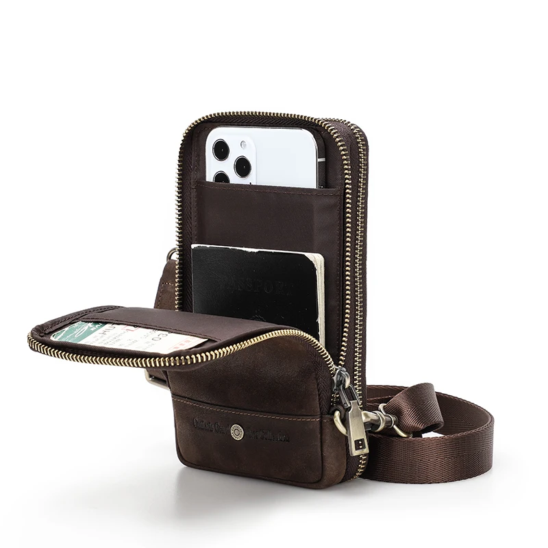 CONTACT'S Men's Crossbody Bag Genuine Leather Shoulder Sling Bag Small Messenger Waist Pack Multifunctional Wallet Phone Bag
CONTACT'S Men's Crossbody Bag Genuine Leather Shoulder Sling Bag Small Messenger Waist Pack Multifunctional Wallet Phone Bag