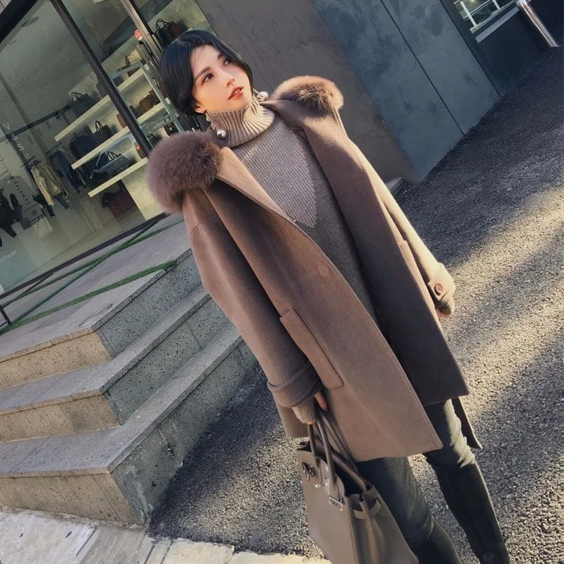 B62303A 2019 Women Coat Winter Korean Version Of the Thick Hooded Long Section Cashmere Lamb Coat Women
B62303A 2019 Women Coat Winter Korean Version Of the Thick Hooded Long Section Cashmere Lamb Coat Women