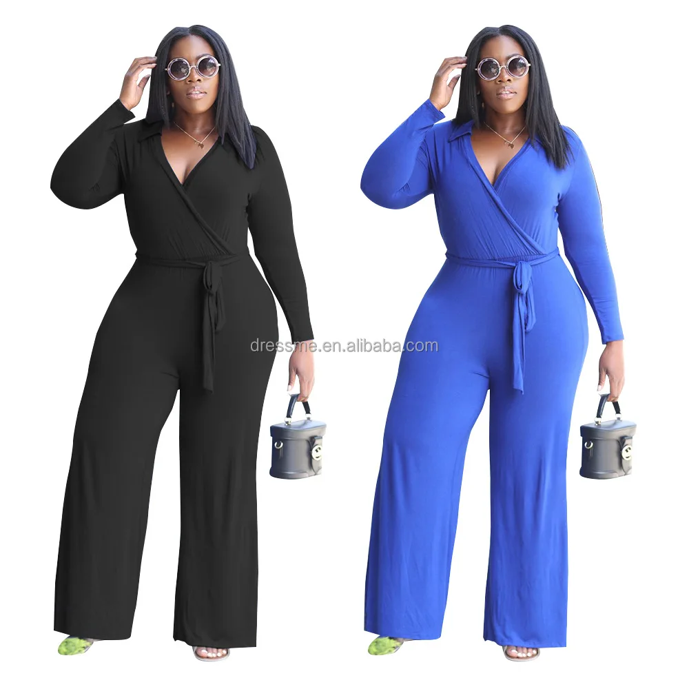 MT112-8092 Women's plus size solid color long-sleeved V-neck bandage one piece jumpsuit plus size women's clothing
MT112-8092 Women's plus size solid color long-sleeved V-neck bandage one piece jumpsuit plus size women's clothing