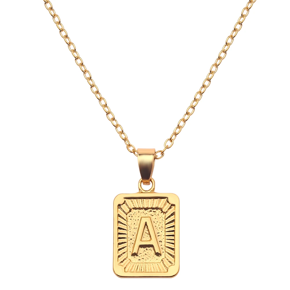 A-Z 26 Initials Pendant Letter Necklace For Women Men Gold Golor Square Alphabet Charm Pendant
A-Z 26 Initials Pendant Letter Necklace For Women Men Gold Golor Square Alphabet Charm Pendant
