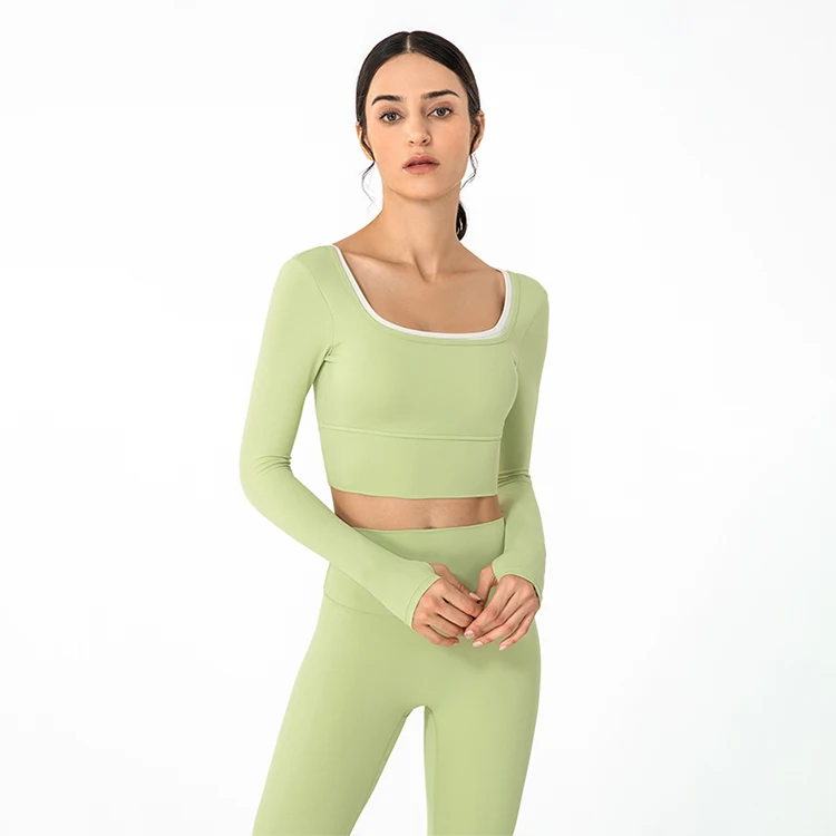 New beauty yoga wear autumn winter fitness women running sports long-sleeved t-shirts, Multi colors
New beauty yoga wear autumn winter fitness women running sports long-sleeved t-shirts, Multi colors