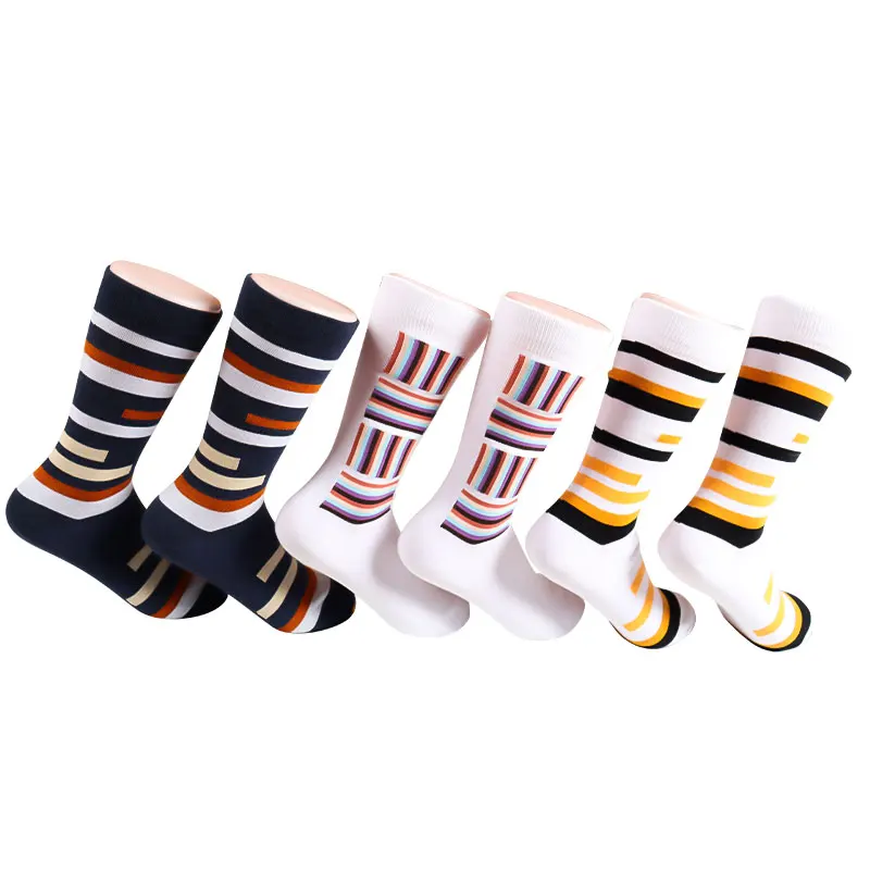 Factory personality classical breathable colorful white cotton striped crew socks for men, Custom color
Factory personality classical breathable colorful white cotton striped crew socks for men, Custom color