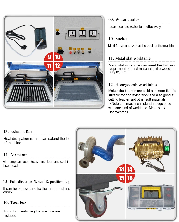 4060 60W Mini CO2 Nonmetal Laser Engraver Cutter