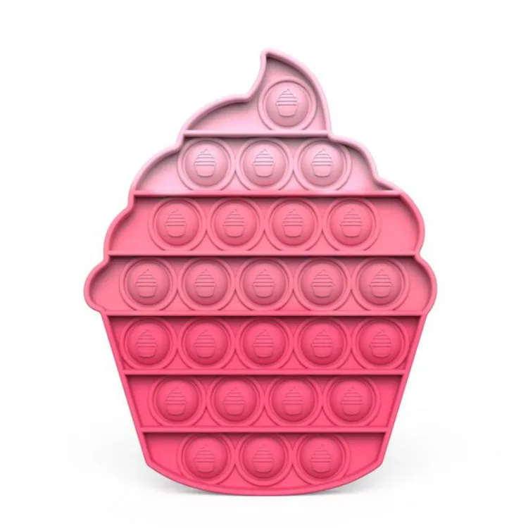 New Design Multicolors Rainbow Cupcake Silicone Popper Push Pop Bubble Sensory Fidget Toy For Kids Adults, Multi colors 
New Design Multicolors Rainbow Cupcake Silicone Popper Push Pop Bubble Sensory Fidget Toy For Kids Adults, Multi colors