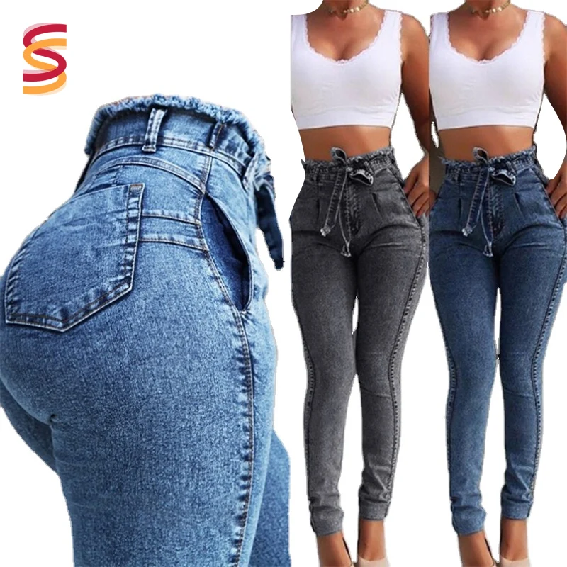 2020 latest product Fashion Lady Denim Skinny High Waist cowboy pants Ripped Jeans Pants belt Slim Pencil Jeans for Women
2020 latest product Fashion Lady Denim Skinny High Waist cowboy pants Ripped Jeans Pants belt Slim Pencil Jeans for Women