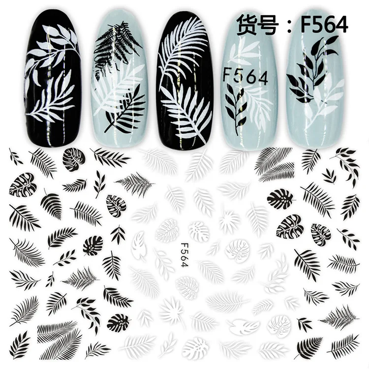 3D Ultra-thin Adhesive Black and White Leaf Flower Totem Nail Stickers Nail Art Novice Supplies Applique Photo Accessories
3D Ultra-thin Adhesive Black and White Leaf Flower Totem Nail Stickers Nail Art Novice Supplies Applique Photo Accessories