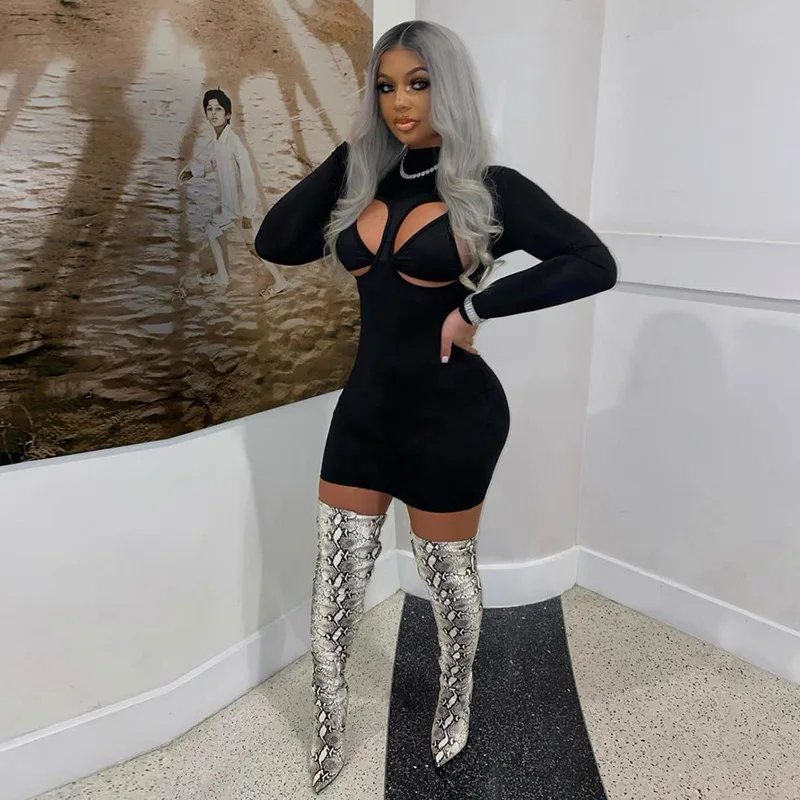 Free Shipping R02116 - new arrival women trendy bodycon knit cut out solid long sleeve dress with bra
Free Shipping R02116 - new arrival women trendy bodycon knit cut out solid long sleeve dress with bra
