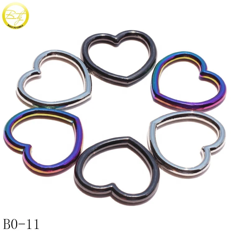 Wholesale heart shape bags ring accessory zinc alloy rainbow plated metal keychain rings for gift
Wholesale heart shape bags ring accessory zinc alloy rainbow plated metal keychain rings for gift