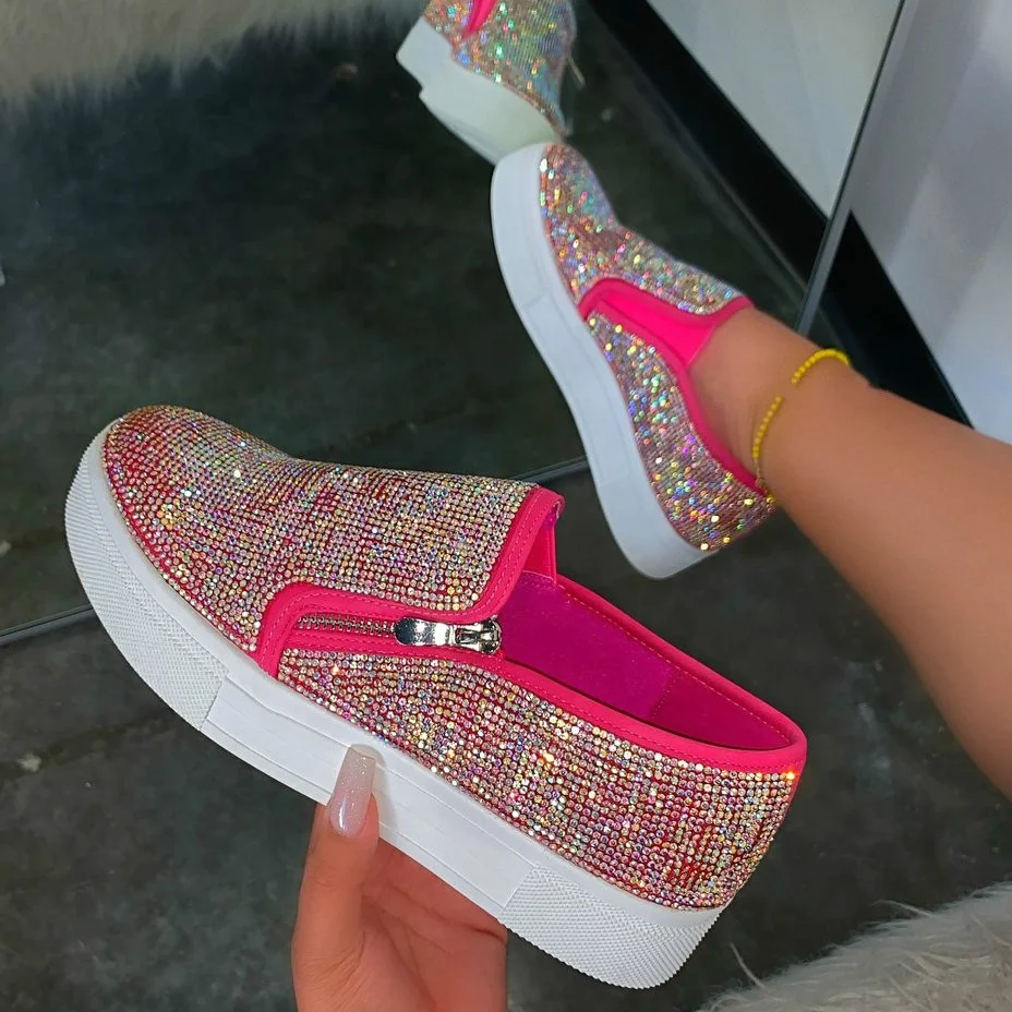 2020 Autumn Ladies Breathable Low Cut Sneakers Shoes with Rhinestone Slip On Thick Sole Casual Shoes Walking Shoes for Ladies
2020 Autumn Ladies Breathable Low Cut Sneakers Shoes with Rhinestone Slip On Thick Sole Casual Shoes Walking Shoes for Ladies