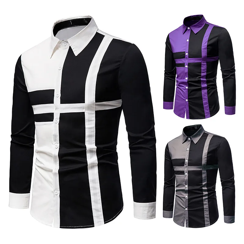 hot selling New men's trendy stitching long-sleeved shirt western denim shirt spring and autumn men shirt with different colors
hot selling New men's trendy stitching long-sleeved shirt western denim shirt spring and autumn men shirt with different colors