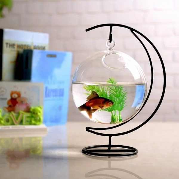 Clear Round Shape Hanging Glass Aquarium Fish Bowl Fish Tank Flower Plant Vase Home Decoration Rack Holder, Clear transparent
Clear Round Shape Hanging Glass Aquarium Fish Bowl Fish Tank Flower Plant Vase Home Decoration Rack Holder, Clear transparent