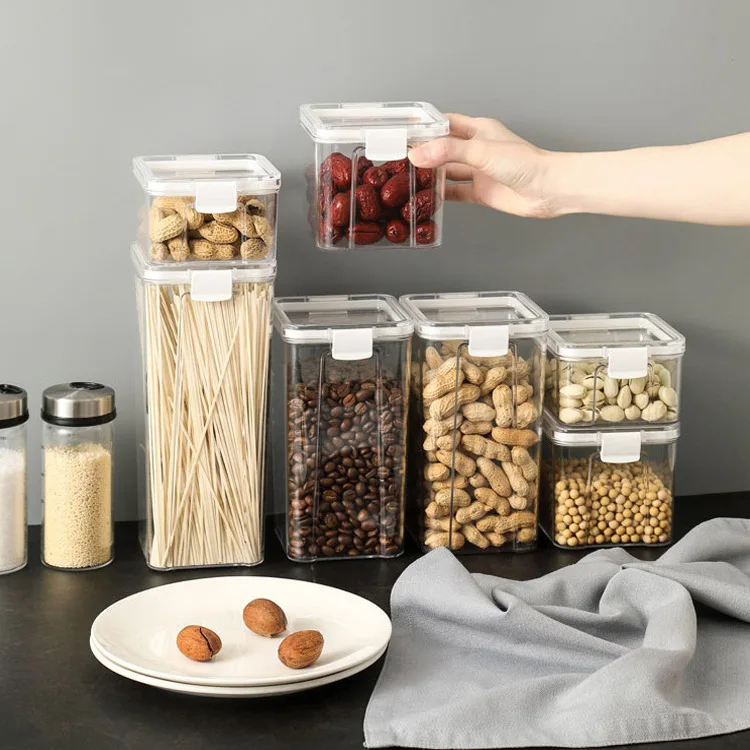 2022 factory new plastic food-grade food container storage with Square sealed jar eco-friendly display storage rack plastic
2022 factory new plastic food-grade food container storage with Square sealed jar eco-friendly display storage rack plastic
