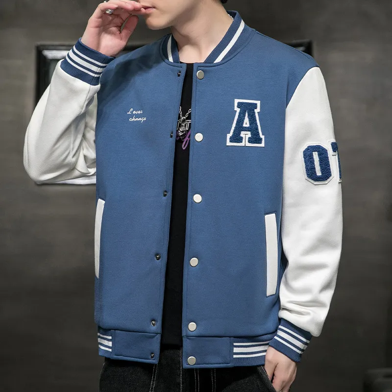 Wholesale Men's Spring Autumn Jacket New Baseball Clothes Trend Loose Sports Casual Sweater Jacket 
Wholesale Men's Spring Autumn Jacket New Baseball Clothes Trend Loose Sports Casual Sweater Jacket
