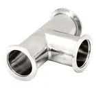 KF 3 way cross tee fitting SS KF16 KF25 KF40 KF50 vacuum tee reducer vacuum fittings