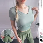 Wholesale casual plain color yoga tops knot breathable quick dry gym top yoga bra for women top active wear women