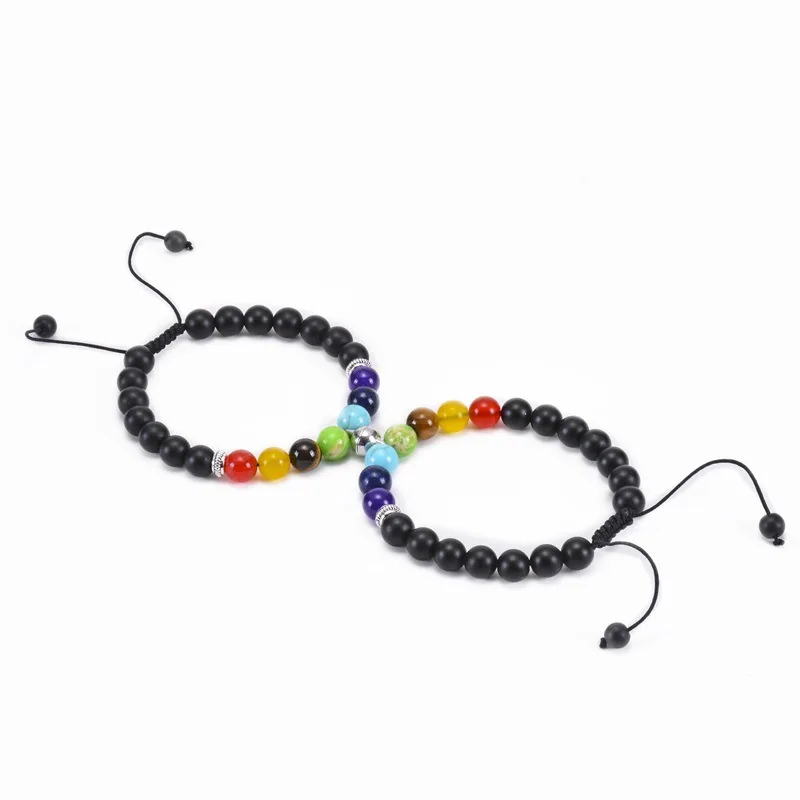 Handmade 8mm Natural Stone Beads 7 Chakra Adjustable Bracelet Magnetic Matching Couple Bracelet Long Distance Relationship Gifts
Handmade 8mm Natural Stone Beads 7 Chakra Adjustable Bracelet Magnetic Matching Couple Bracelet Long Distance Relationship Gifts