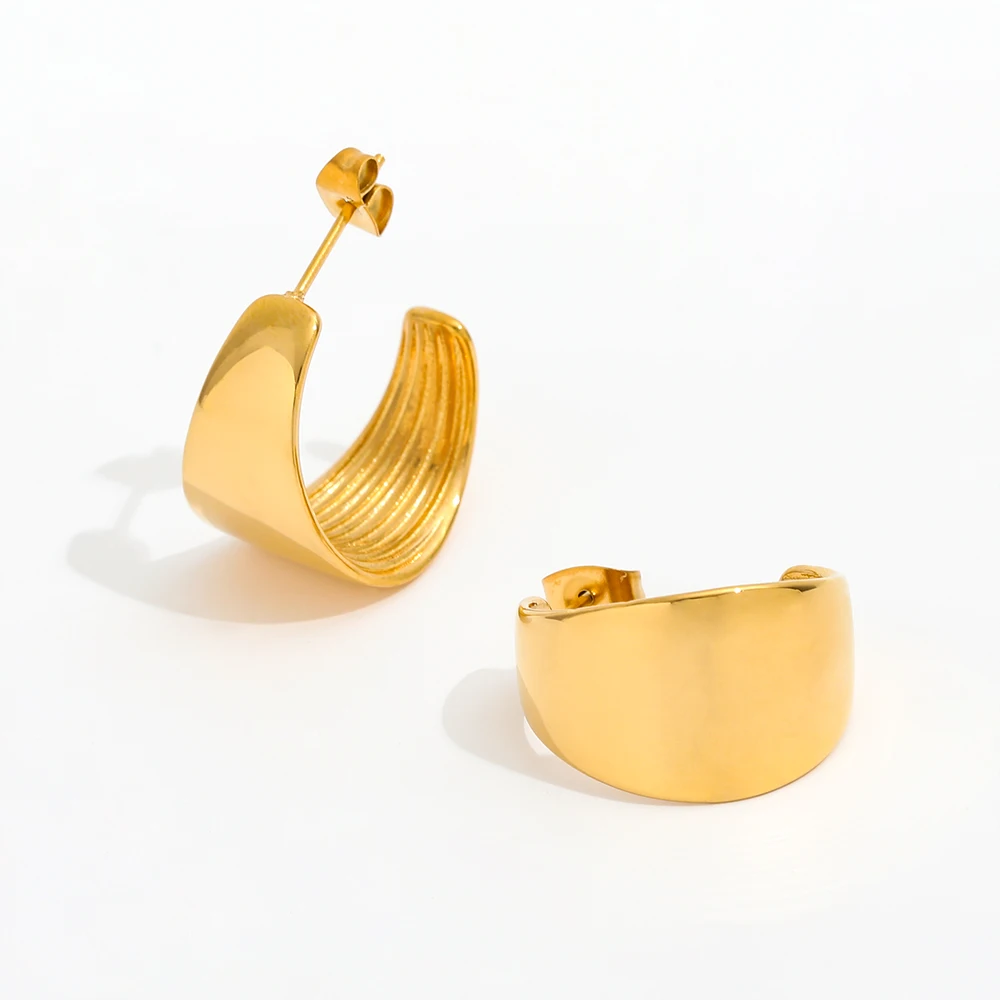 JOOLIM Jewelry PVD 18K Gold Plated Shiny Gold Chunky Hoop Earring Trendy Stainless Steel Jewelry
JOOLIM Jewelry PVD 18K Gold Plated Shiny Gold Chunky Hoop Earring Trendy Stainless Steel Jewelry