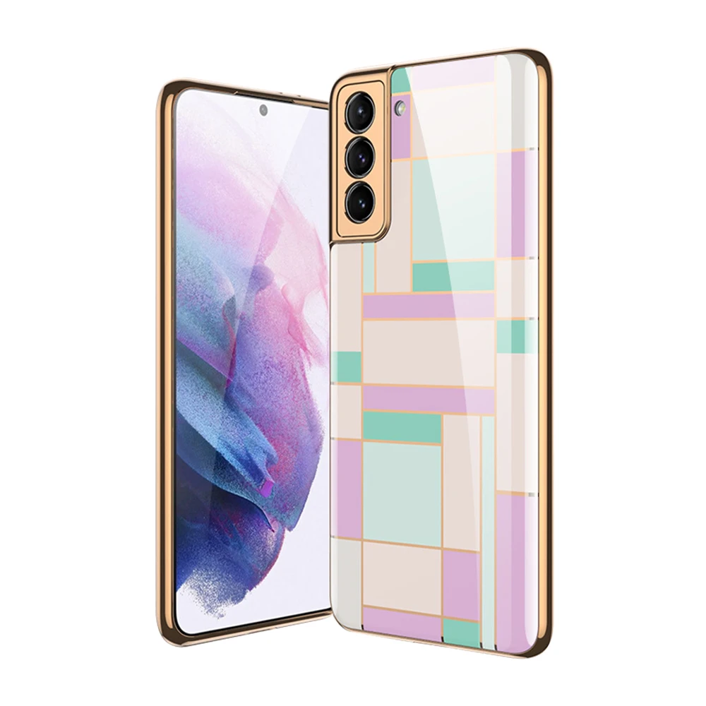 Pretty Design Aesthetic Design Marble pattern Electroplate TPU+Glass Phone Cover For Samsung S21 Plus For Samsung S21 Ultra
Pretty Design Aesthetic Design Marble pattern Electroplate TPU+Glass Phone Cover For Samsung S21 Plus For Samsung S21 Ultra