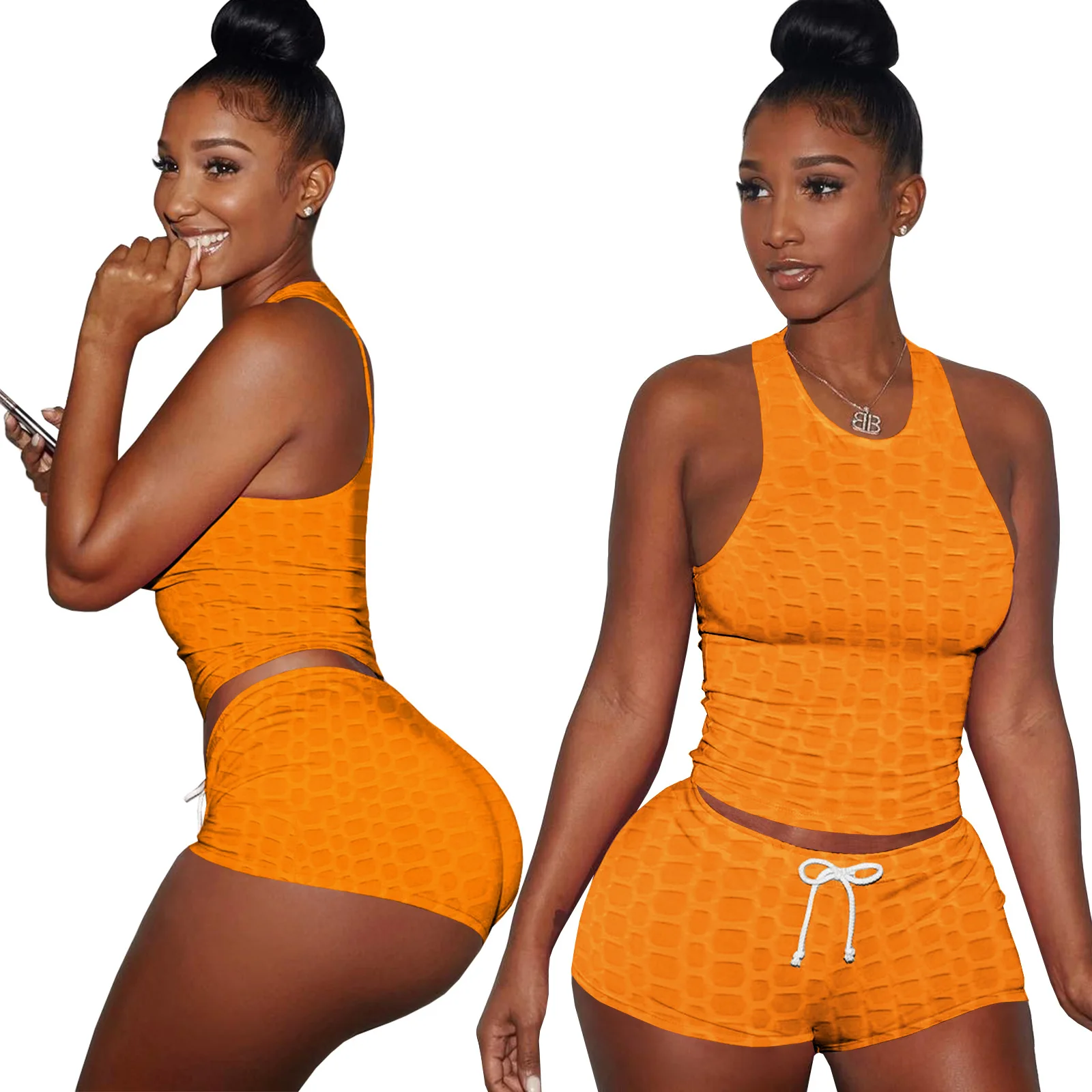 2021 New Arrival Fashion Summer Cropped Top Solid Outfits Ruched Scrunch Butt Lifting Leggings Tracksuit Women Shorts Pant set, Green,black,,yellow,blue
2021 New Arrival Fashion Summer Cropped Top Solid Outfits Ruched Scrunch Butt Lifting Leggings Tracksuit Women Shorts Pant set, Green,black,,yellow,blue
