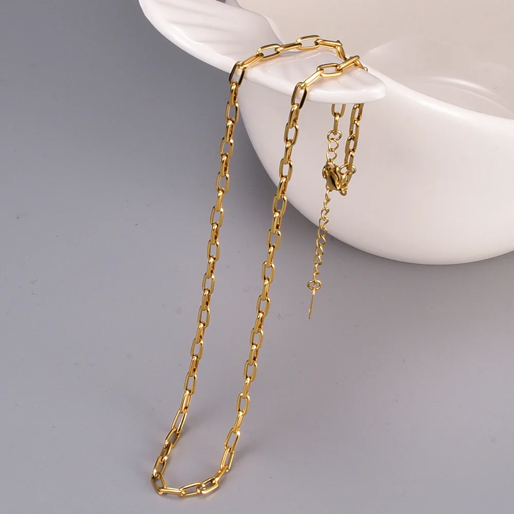 Fashion Stainless Steel Jewelry 18K Gold Plated SAVI U-shape Slub Lock Sweater Chain Necklace
Fashion Stainless Steel Jewelry 18K Gold Plated SAVI U-shape Slub Lock Sweater Chain Necklace