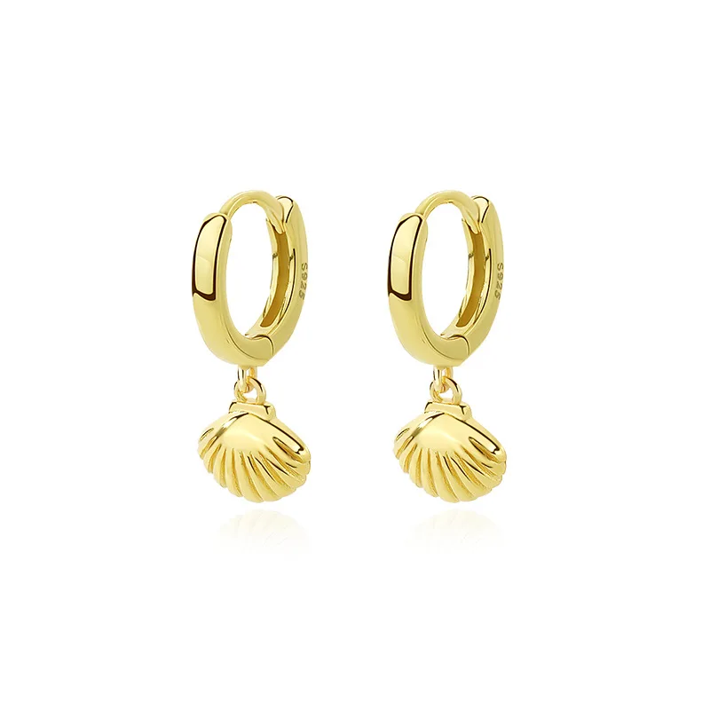 fashion earrings jewelry 925 sterling silver earring plain sea shell drop pendant gold plated hoop earrings for women
fashion earrings jewelry 925 sterling silver earring plain sea shell drop pendant gold plated hoop earrings for women