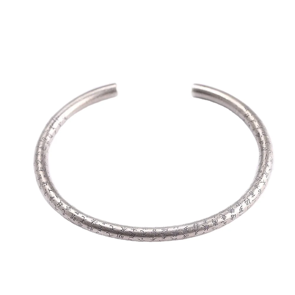 Personalized Bracelet Buddhism Spiritual Jewelry 990 Sterling Silver Round Solid Stick Bangles For Women
Personalized Bracelet Buddhism Spiritual Jewelry 990 Sterling Silver Round Solid Stick Bangles For Women