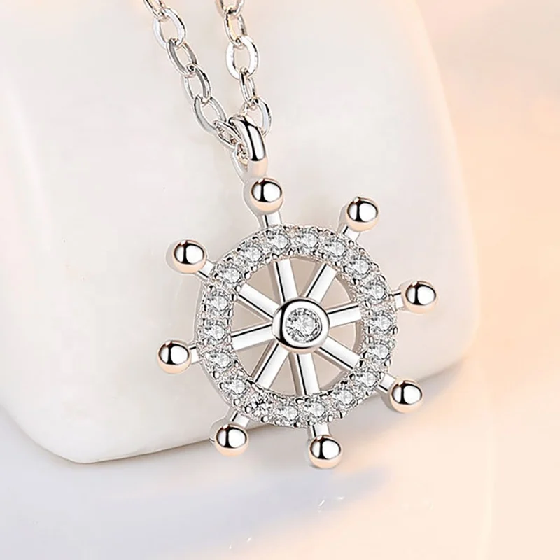 Fashion 925 Sterling Silver Necklaces For Women Necklace Personality Design Ship Rudder Clavicular Chain Gifts For Women
Fashion 925 Sterling Silver Necklaces For Women Necklace Personality Design Ship Rudder Clavicular Chain Gifts For Women