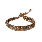Bohemian Style Handmade Faceted Agate Stone Bead Wrap Bracelet For Mens Jewelry
