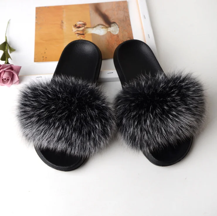 Hot selling in 2021 womens fashion luxury fluffy fur slipper fox fur slippers, Customized color
Hot selling in 2021 womens fashion luxury fluffy fur slipper fox fur slippers, Customized color