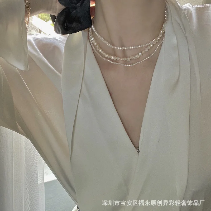 Luxury Natural Pearl Beads Necklace Choker Short Irregular Pearl Necklace Handmade Stylish Designer Women Jewelry Necklace
Luxury Natural Pearl Beads Necklace Choker Short Irregular Pearl Necklace Handmade Stylish Designer Women Jewelry Necklace